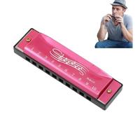 Red,Blues Harmonica in C,Harmonicas for Adults,Diatonic 10 Holes 20 Tones Mouth Organ Key of C Stainless Steel Mini Blues Harmonica,Harm/onica Key of C,Thanksgiving Xmas Easter Gift for Music Lovers