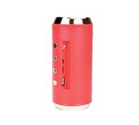 (Red) Bluetooth 5.0 Speaker 10W Dual Drivers Hi-Fi Stereo Bass Wireless Soundbar TF Card AUX-In Waterproof Portable Outdoor Speaker