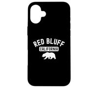 Red Bluff California USA Flag Vintage Cali Bear Sacramento Case for iPhone 16 Plus