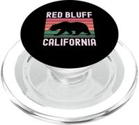 Red Bluff California USA Flag Vintage Cali Bear Sacramento PopSockets PopGrip for MagSafe