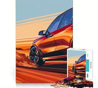 Red BMW SUV Speeding 1000 Pieces Jigsaws Adults Puzzles Brain Workout Toy Soft Relax Image Assembly Lovely Present (50x75cm)