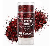 Red Body Glitter Stick,Sparkly Chunky Holographic Face Hair Glitter Makeup