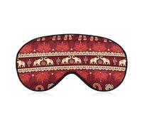 Red Bohemian Elephants Sleep Eye Mask Sleeping Light Blocking Cover Night Blindfold for Travel Nap