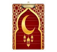 Red Boho Golden Moon Lantern clipboards for Kids Transparent for Teacher Nursing Size 9 x 12