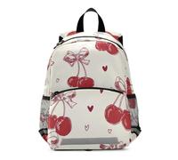 Red Bow Cherry Love Pattern Kids Backpack for Toddlers, Kid's Backpack for Boys Girls, Kindergarten Preschool Nursery Travel Bag