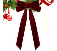 Red Bow - Christmas Bows Red - Christmas Bows | Christmas Bows For Crafting | Bright Red Christmas Tree Bows | Bow Garland Christmas | Christmas Tree Velvet Bows For Indoor/Outdoor Holiday Decor