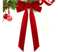 Red Bow - Christmas Bows Red - Christmas Bows | Christmas Bows For Crafting | Bright Red Christmas Tree Bows | Bow Garland Christmas | Christmas Tree Velvet Bows For Indoor/Outdoor Holiday Decor
