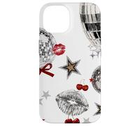 Red Bow Coquette Disco Ball Y2K Star Cherry Kiss Lipstick Case for iPhone 14