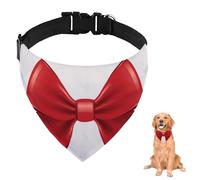 Red Bow Cute Dog Bandana with Adjustable Strap D Ring Dog Neckerchief Pet Bibs Triangle Cat Scarves Pet Accessories for Dogs Puppy Dogs Cats Decor Machine Washable