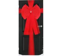 Red Bows Christmas - Christmas Bows Large 60 x 80 cm - Christmas Tree Decoration Bow for Cupboard Window Mantle Restaurant Wall and