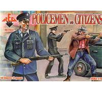 Red Box RB72037 - 1:72 Policemen and Citizens - New