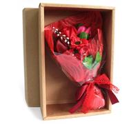 Boxed Hand Soap Flower Bouquet - Red