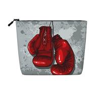 Red Boxing Gloves, Daily Use Makeup Cosmetic Bag Imitation Linen Makeup Bag Portable Travel Toiletry Bag