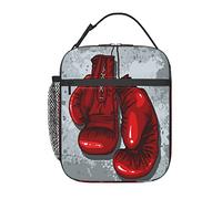 Red Boxing Gloves Lunch Bag, Durable Insulated Lunch Box Reusable Adults Tote Bag Reusable Cooler Bag