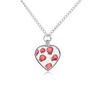 Red Boxing Gloves Pet Urns Necklace Jewelry Printed Heart Pendant Cremation Ashes Necklaces Keepsake with Funnel Kit