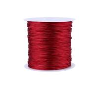 Red Bracelet String, Cord Rattail Macrame Thread Hilo Nylon 0 String Burgundy 100M X 0.8mm Nylon Chinese Knot