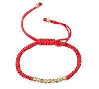Red Braided Cord Adjustable Length Wristband Unisex Lightweight Comfortable Everyday Wear Accessories for Women Girls Elegant Braided Men Women Women, フリーサイズ