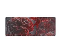 Red Brain Nerve Desk Mat with Stitched Edges, Rubber Mouse Mat for Keyboard Mats Non-Slip Waterproof Desk Pad Office Supplies Large Gaming Mouse Pad for Home Work