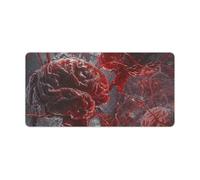 Red Brain Nerve Desk Mat with Stitched Edges, Rubber Mouse Mat for Keyboard Mats Non-Slip Waterproof Desk Pad Office Supplies Large Gaming Mouse Pad for Home Work
