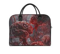 Red Brain Nerve Duffle Bag for Women Men - 30L Nylon Outdoor Gym Bag Lightweight Overnight Weekender Bags with Detachable Shoulder Strap, Carry on Luggage for Travel