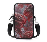 Red Brain Nerve Phone Bag Lightweight Neoprene Cell Phone Purse Small Crossbody Bag with Adjustable Strap
