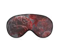 Red Brain Nerve Sleep Mask for Women Men, Breathable Soft Sleeping Mask Adjustable Eye Cover Light Blocking Eye Masks for Travel, Home, Office, Nap, Flights