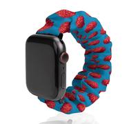 Red Brains Pattern Fashion Scrunchie Watch Strap Compatible with IWatch Series 1 2 3 4 5 6 Elastic Replacement Band