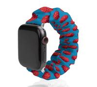 Red Brains Pattern Fashion Scrunchie Watch Strap Compatible with IWatch Series 1 2 3 4 5 6 Elastic Replacement Band