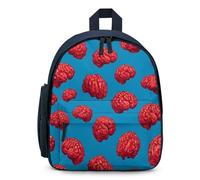 Red Brains Pattern Funny Laptop Backpack Cute Rucksack Casual Travel Daypack Lightweight Bookbag Gift for Men Women