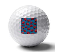 Red Brains Pattern Personalized Printed Golf Balls Funny Practice Ball Gifts for Men Women Golfers