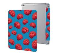 Red Brains Pattern Printed Tablet Case Compatible with iPad Series Hard Translucent Back Protective Cover