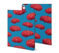 Red Brains Pattern Printed Tablet Cases Compatible with iPad Series Pencil Holder Slim Trifold Stand Protective Cover