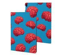 Red Brains Pattern Printed Tablet Cases Compatible with iPad Series Slim Trifold Stand Protective Cover
