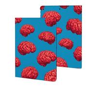 Red Brains Pattern Printed Tablet Cases Compatible with iPad Series Slim Trifold Stand Protective Cover