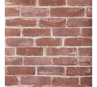 Red Brick Decal 10M for Kitchen Backsplash Decor(red brick) | for ideal for living rooms, adds warmth, creates accent walls, smooth for surface application, home decor