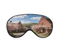 Red Brick Lane Sleep Mask Eye Mask for Sleeping Breathable Blackout Sleeping Masks with Adjustable Strap Soft Eye Cover Comfortable Blindfold Eyeshade for Night Sleeping Travel Nap