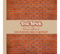 Red Brick Scrapbook Paper: Stone Wall Texture Scrapbook Paper | 1 Design | 20 Double Sided Non Perforated Decorative Paper Craft For Craft Projects, ... Mixed Media Art and Junk Journaling | Vol.3