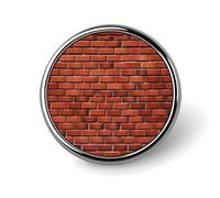 Red Brick Wall Blank Round Badges Round Badge DIY Pin Back Buttons Clear Button Pins for Craft Projects Badge Making Accessories