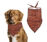Red Brick Wall Easter Dog Bandanas for Small Medium Large Dogs,Cat Dogs,Pet Scarf - Polyester Cute Bibs.Triangle Pet Scarf for Puppy Pet,Personalized Birthday/Party Fun Idea Gift