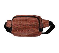 Red Brick Wall Square Double-Layer Waist Bag with Adjustable Strap.Zipper Fanny Pack -Multi-Pockets.Chest Bag-sports Waist Bag for Hiking Jogging Running.
