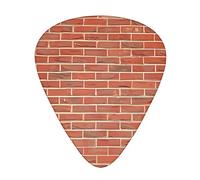 Red Brick Wall Texture* Guitar Picks Pack Of 12,Comfortable Feel, Smooth Edges, Abrasion,Suitable For Guitar, Ukulele, Etc.