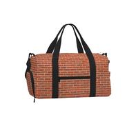 Red Brick Wall Texture Print Handheld Crossbody Sports Luggage Bag â€“ Large Reusable Travel Vacation Tote for Women
