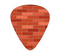 Red Brick Wall Texture Printed,12 Pcs Guitar Pick,3 Different Thickness Plectrums for Acoustic Guitar Bass Ukulele (0.46mm 0.96mm 0.71mm)