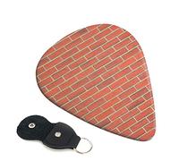 Red Brick Wall Texture Printed Guitar pick Guitar Plectrums for Acoustic Guitar Electric Guitar Bass Guitar - Guitar Accessories - 6 Pack 0.96mm