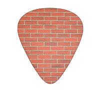 Red Brick Wall Texture Printed Guitar Picks Personalized Guitar Plectrums 12 Pcs For Acoustic Guitar Electric Guitar And Bass Bulk Guitar Pick One Size