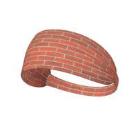 Red Brick Wall Texture Printing Full-Print Elastic Exercise Headband, Adjustable Fit Great For Yoga,Hikingâ€‹ Exercise Headband