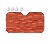 Red Brick Wall Texture Printing Upgrade Car Windshield Sun Shade Protect Car From Sun Rays Heat Damage,Vehicle Accessories