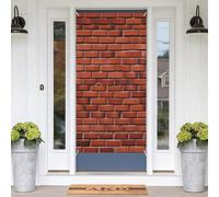 Red Brick Wall Welcome Door Cover Spring Door Cover with Rope Spring Easter Seasonal Welcome Decoration Porch Sign Banner for Holiday Party Photo Background Backdrop Front Door Hanging Banner