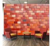 Red Brick Wallpaper for Living Room, Rustic Farmhouse Stone Wall Mural for Bedroom, Non-Woven Photo Wallpaper Home Decor 200X150cm, Wall Decoration D14