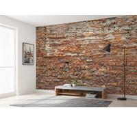Red brick wallpaper mural Thick realistic imitation Wall Mural 12x8 ft office